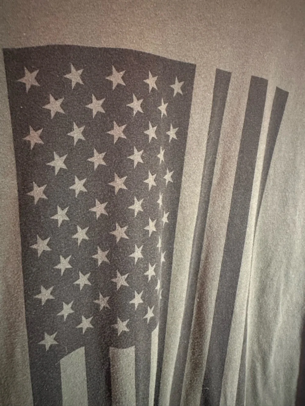 Under Armour Freedom Mens UA Project Rock Olive Green Flag USA T-Shirt Sz XL